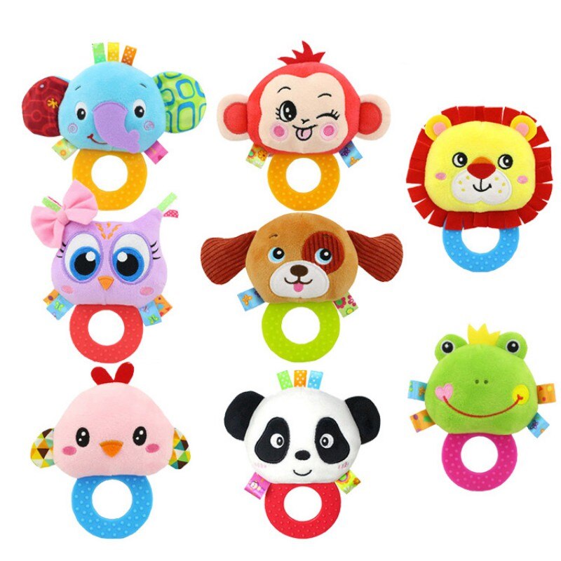 ยางกัดรูปสัตว์น่ารักของเล่นสั่นสะเทือน   Multi-function Ball-Shaped Rattle Newborn Toy with Teether สี หมีแพนด้า (Panda) สี หมีแพนด้า (Panda)