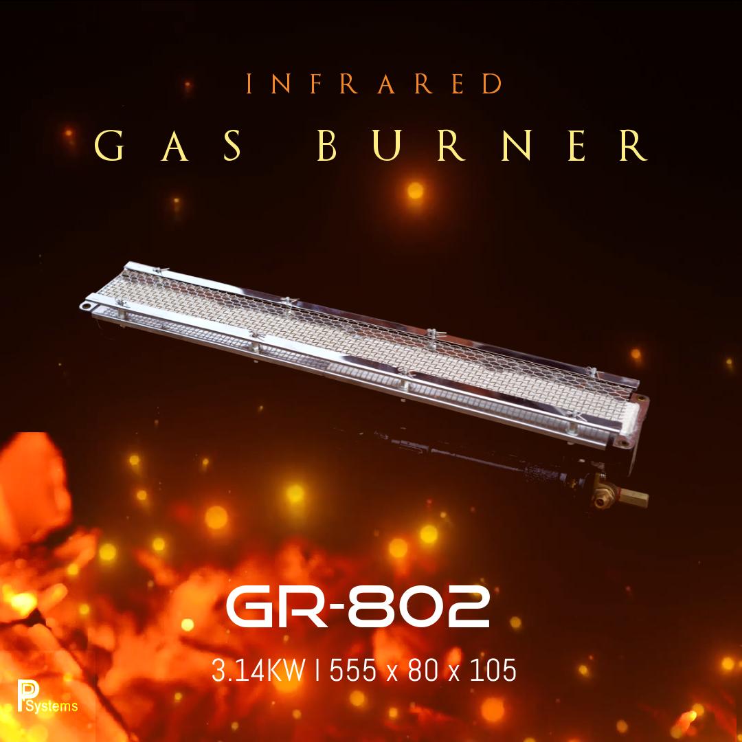 GR-802 (MK-81) หัวเตาอินฟาเรด สำหรับเตาอบอุตสาหกรรม เตาอบสี ขนาด 555 มม. x 80 มม.