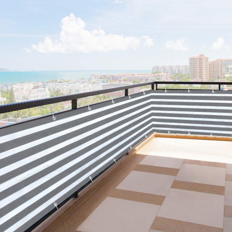 Home Balcony Privacy Screen with Grommets Fence Deck Shade Sail Yard ...