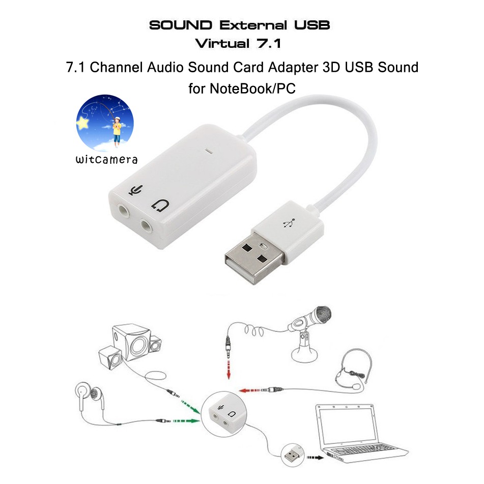 external sound card usb virtual surround stereo