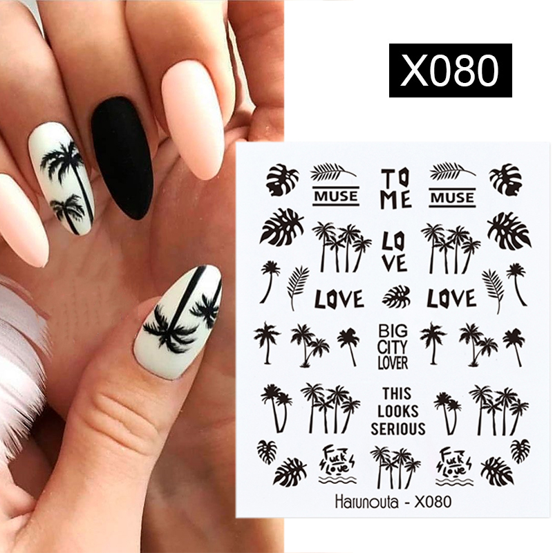 Harunouta Tropical Style Summer Palm Tree Design DIY Nail Stickers Coconut  Tree Water Transfer Paper Nail Decals Nail Art Decor - xe75932gzgv056 -  ThaiPick