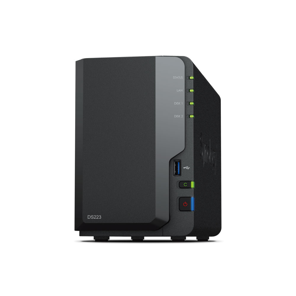 Synology DiskStation DS223 NAS อุปกรณ์จัดเก็บข้อมูลเครือข่าย 2 Bay CPU Realtek RTD1619B 4-core 1.7 GHz RAM 2GB DDR4 ราคา 15,288 บาท*ส่งฟรี