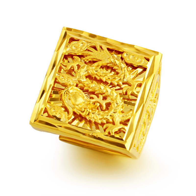 ANแหวนผู้ชาย ชุบทอง24K ทองเหลืองชุบทอง สร้อยข้อมือ แหวน สร้อยคอ ต่างหู D0023