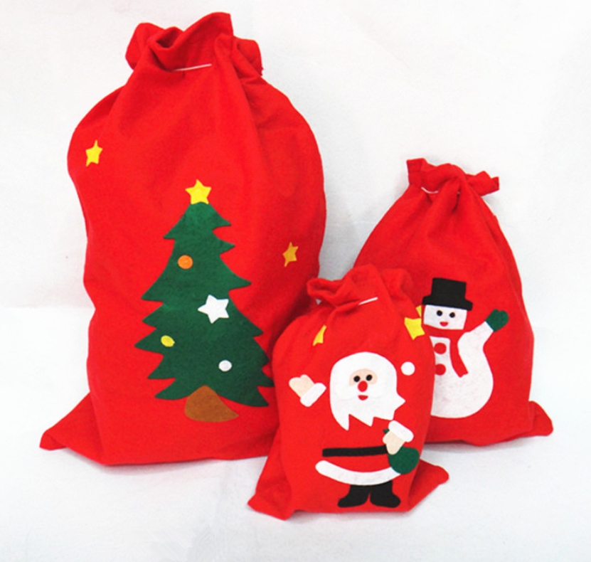 ถุงซานต้า ถุงซานตาครอส ถุงของขวัญ ถุงของขวัญซานต้า ถุงของขวัญซานตาครอส Christmas Santa Claus Present Bag