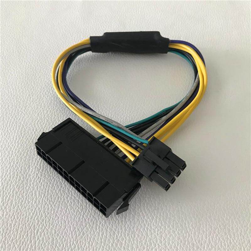 ATX 24Pin Female to Motherboard 8Pin Male for DELL Optiplex 3020 7020 9020 T1700 Server Adapter Power Cable Cord 30cm 18AWG