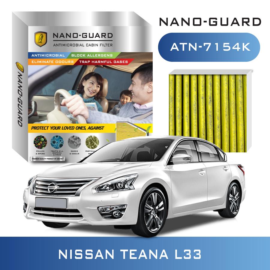 กรองแอร์ Nissan Teana L33  ATN-7154K (ARCTIC NANO-GUARD FILTER ฆ่าเชื้อโรค+ดูดกลิ่นเหม็น+ดักสารก่อภูมิแพ้)