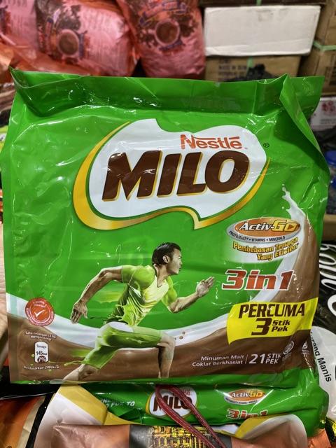 Milo 3in1 Activ-Go ไมโล ซองมาเลเซีย แบบชงพร้อมดื่ม