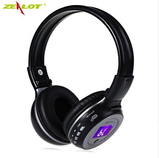 ZEALOT B570 Headphones Earphones Wireless Bluetooth Stereo Foldable With Microphone Radio TF Slot Headphone หูฟังครอบหูไร้สาย สี เงิน