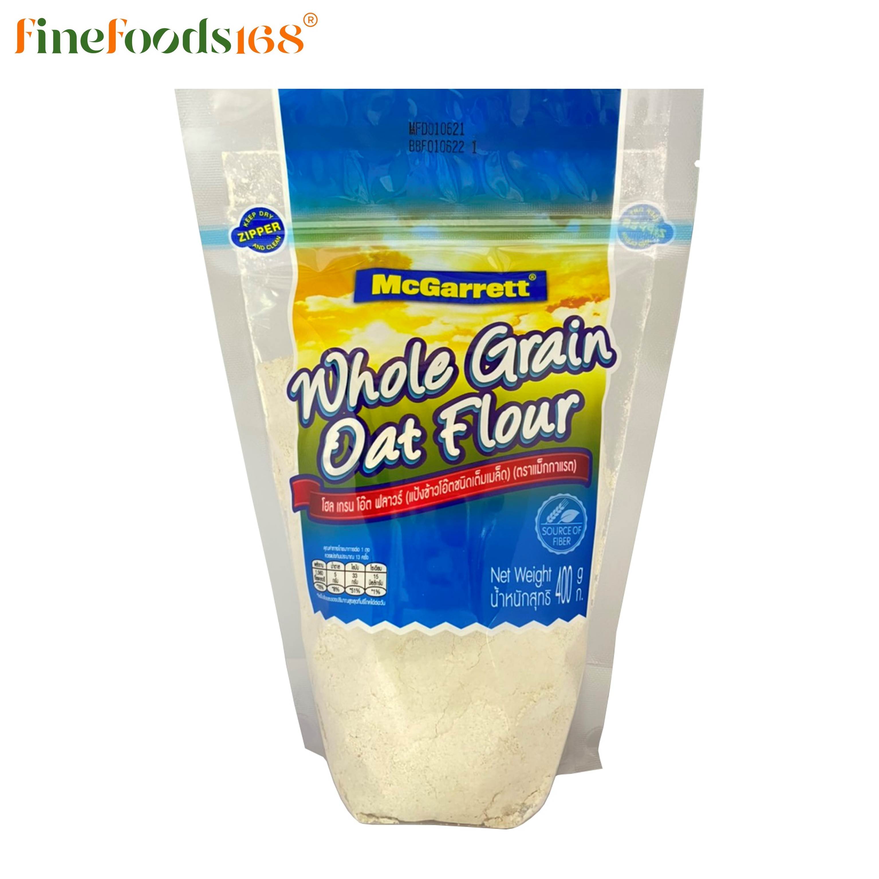 แม็กกาแรต แป้งข้าวโอ๊ต 400 กรัม McGarrett Whole Grain Oat Flour 400 g.