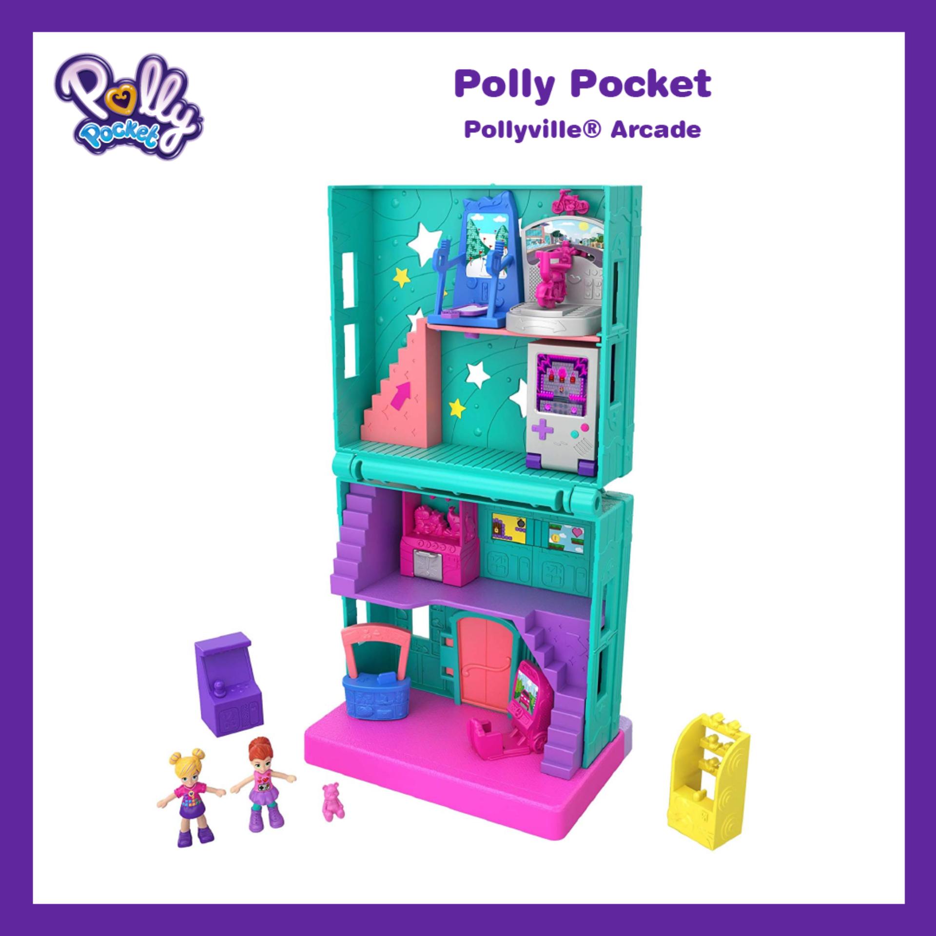 Polly Pocket® Pollyville® Arcade ตุ๊กตา พอลลี่ พ็อคเก็ต พอลลี่วิลล์ อาร์เคด ร้านเกม ของเล่น ของเล่นเด็ก