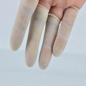 100 ชิ้น Thicken Nail Art ยางธรรมชาติถุงมือผ้าห่มปกขาว 2.5*4.5 เซนติเมตร - INTL