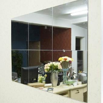 【Flash Deal】สติกเกอร์กระจกเงาติดผนังห้องน้ำ ทรงสี่เหลี่ยม แบบถอดออกได้ จำนวน 16 ชิ้น