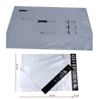 BEBOXES ซองส่งไปรษณีย์ มีจ่าหน้า ซองพลาสติกส่งไปรษณีย์ ซองไปรษณีย์ ซองไปรษณีย์พลาสติก ถุงส่งของ สีขาว ขนาด 25x35 cm (50 ใบ)