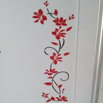 3D ดอกไม้อะคริลิค DIY สติ๊กเกอร์ติดผนังรูปลอกรูปลอกประดับบ้านและห้อง