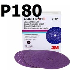 3M 31374 เบอร์ 180 (50แผ่น) กระดาษทรายกลมขัดแห้ง 6  3M Purple Clean Sanding Hookit Disc