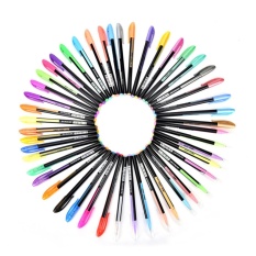 48 ชิ้นชุดปากกาเจลสีสมุดระบายสีหมึกปากกาวาดภาพวาดหัตถกรรมศิลปะ Neon-นานาชาติ