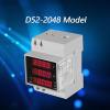 เครื่องวัดความแอมป์มิเตอร์แบบมัลติฟังก์ชั่น DIN RAIL ไฟแสดงสถานะ LED AMT เมมเบรนค่ากระแสไฟ AC 80-300V 0-100.0A (สีขาว)