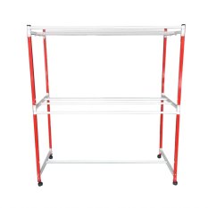 Adhome ราวตากผ้า รุ่นสนามเหล็กทูโทน 2 ชั้น 150 ซม. (สีแดง-ขาว) By Ad Home Furniture.