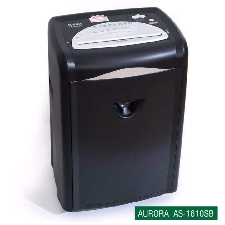 AURORA เครื่องทำลายเอกสาร Paper Shedder เครื่องย่อยกระดาษ AS-1610SB (สีดำ)