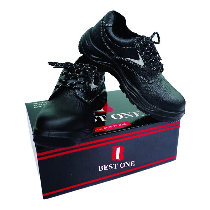 BEST ONE รองเท้าเซฟตี้หุ้มส้น พื้นพียู มีแถบสะท้อนแสง SHD459013
