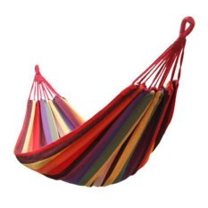 Best Tmall Portable Cotton Rope Outdoor Hammockเปลนอนพกพาสะดวก (red)