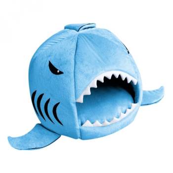 ข้อมูล Cat Pet Shark Bed Puppy Dog Cozy Warm Cushion Mat Nesting Rest House Blue S รีวิว