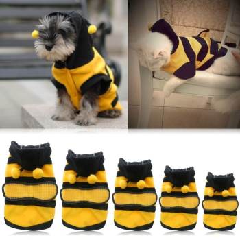รีวิว Pet Hoodie Clothes Dog Cat Coat Puppy Apparel Fancy Bee Costume Outfit S pantip