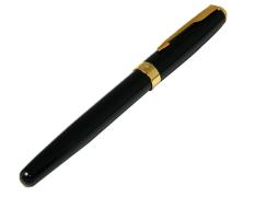 Boyun Luxury CLASSIC BAOER 18KGP Gold - Plated ปากกาหมึกซึมปากกาเขียนตัวอักษรประดิษฐ์ (สีดำ)