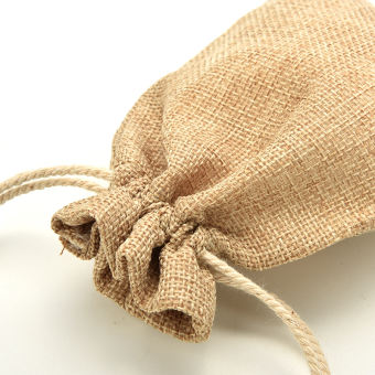 Buytra กระเป๋าถือขนาดเล็ก Burlap งานแต่งงานโปรดปราน 7*10 เซนติเมตร 5 ชิ้น