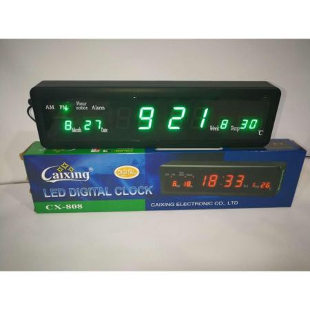 Caixing นาฬิกาดิจิตอล รุ่น CX-808 ตัวเลขสีเขียว