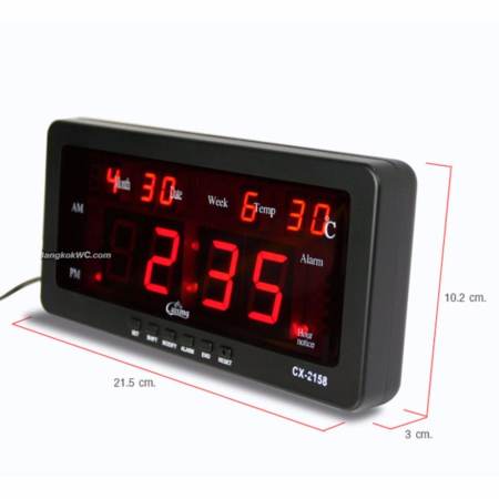 Caixing LED Digital Clock นาฬิกาดิจิตอล รุ่น CX-2158 (สีดำ) Caixing LED Digital Clock นาฬิกาดิจิตอล รุ่น CX-2158 (สีดำ)