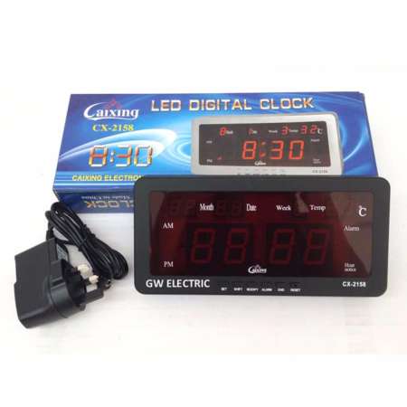 Caixing LED Digital Clock นาฬิกาดิจิตอล รุ่น CX-2158 (สีดำ) Caixing LED Digital Clock นาฬิกาดิจิตอล รุ่น CX-2158 (สีดำ)