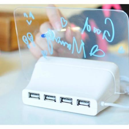 CICI กระดาน led กับนาฬิกาปลุกดิจิตอลเน้นกับ 4 พอร์ตยูเอสบีฮับ