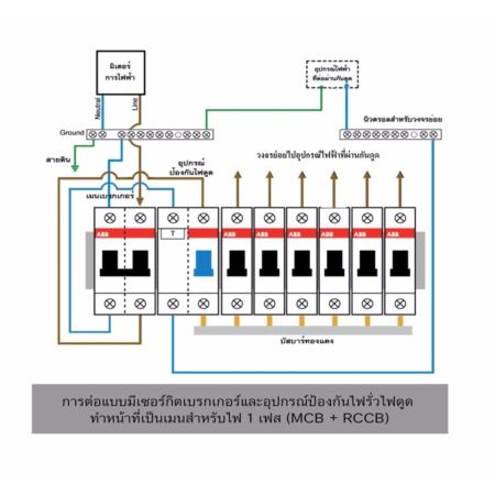 ABB SCP Consumer Unit สำหรับบ้านเดี่ยว(วงจรผ่านตัวกันดูด)