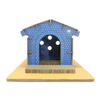 โปรโมชั่น CPD IDEAsบ้านแมว ที่ลับเล็บแมวในตัวKitty Home S1 Blue Polka Dot พันทิป