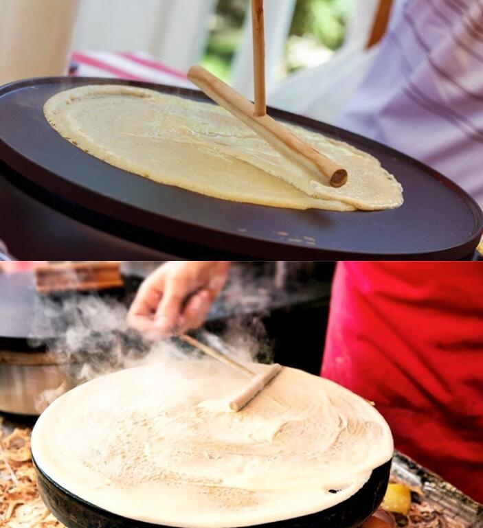 Crepe ที่ทำแพนเค้ก Batter ไม้แท่งไม้ทำเครปเครื่องมือเครื่องใช้ในครัว DIY ร้านอาหารโรงอาหารพิเศษ - INTL