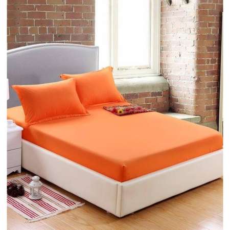 ลดพิเศษกับ DFF-006 ชุดผ้าปูที่นอน ขนาด 6 ฟุต 5 ชิ้น พื้นสีส้ม ดูส่วนลดแรง