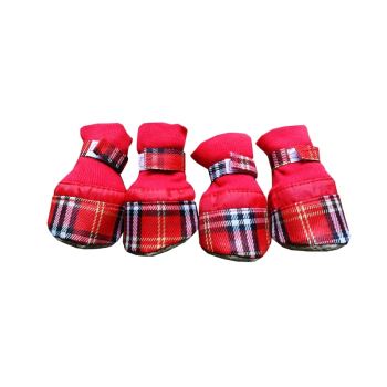 รีวิว Dogacat รองเท้าสุนัข รองเท้าหมา รองเท้าแมว ลายสก๊อต - สีแดงV5 พันทิป