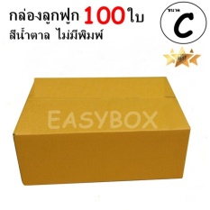 EasyBox กล่องลูกฟูก ฝาชน ไม่มีพิมพ์ ขนาดเท่าเบอร์ C (100 ใบ)