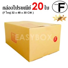 EasyBox กล่องไปรษณีย์ พัสดุ ลูกฟูก ฝาชน ขนาด F ใหญ่ (20 ใบ)
