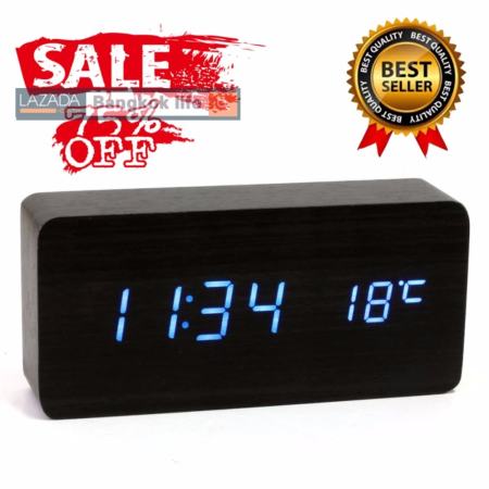 !!นำเสนอ EDWING ไม้แบบไม้ USB/AAA สีน้ำเงินนาฬิกาปลุก Led ปฏิทินเครื่องวัดอุณหภูมิสีดำ
ส่วนลด