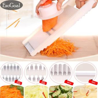 EsoGoal Mandoline Slicer ชุดสไลด์ผักผลไม้ ชุดมีดหั่นผักอเนกประสงค์ ชุดอุปกรณ์ปอกผักผลไม้ เครื่องหั่นผักผลไม้ที่หั่นผักผลไม้ ที่ขูดผักผลไม้