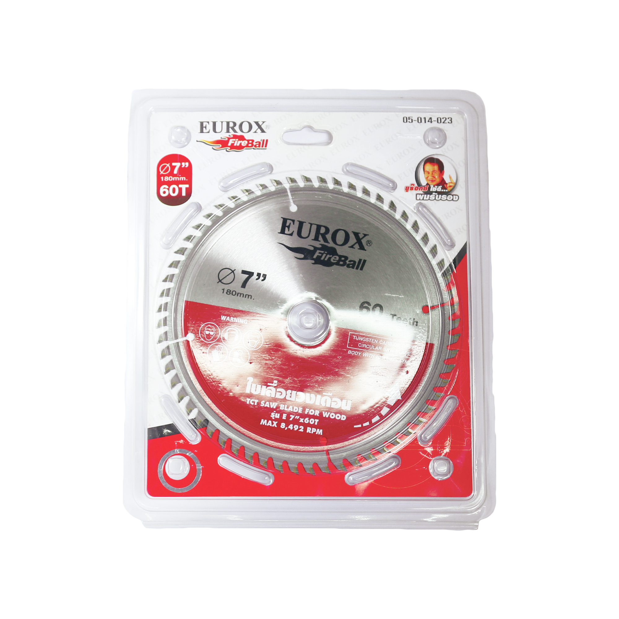 EUROX ใบเลื่อยวงเดือนตัดไม้ ขนาด 7 นิ้ว จำนวน 60 ฟัน (7"x60T)
