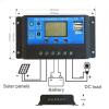 Foco 30A PWM จอแสดงผลแบตเตอรี่พลังงานแสงอาทิตย์แบบ Dual USB Controller