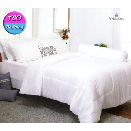 รีวิวพันทิป Fountain ชุดผ้าปู 6 ฟุต ฟาวเทน สีพื้น - ขาว (ไม่รวมผ้านวม) ประหยัด
