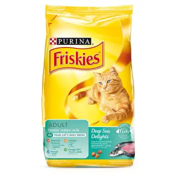 ราคา Friskies Adult Tuna and Sardine ฟริสกี้ส์แมวโต รสปลาทูน่า และซาร์ดีน 1.3kg. รีวิว