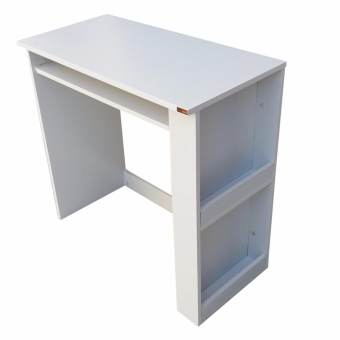Grace Shop โต๊ะวางคอมพิวเตอร์ โต๊ะทำงานไม้ 80 ซม (สีขาว)