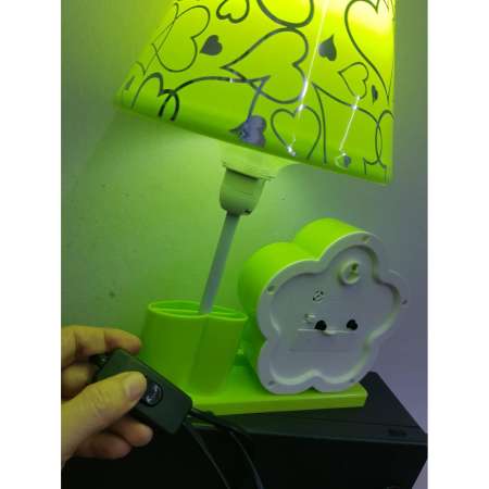 HL357 โคมไฟหัวเตียง  นาฬิกาปลุก  ตั้งโต๊ะ พร้อมที่วางปากกา