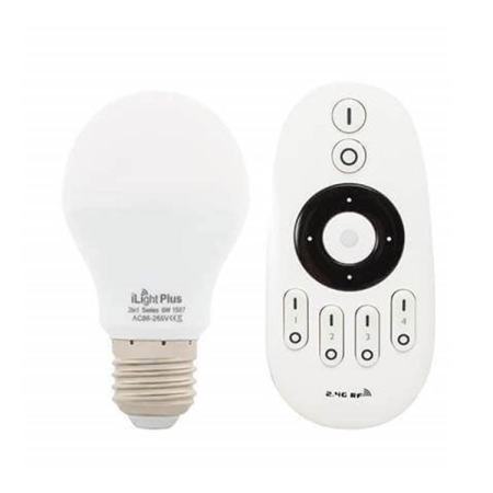 iLight Plus ชุดหลอดไฟ LED รุ่น Two in one  1 หลอดพร้อมรีโมท (6W)