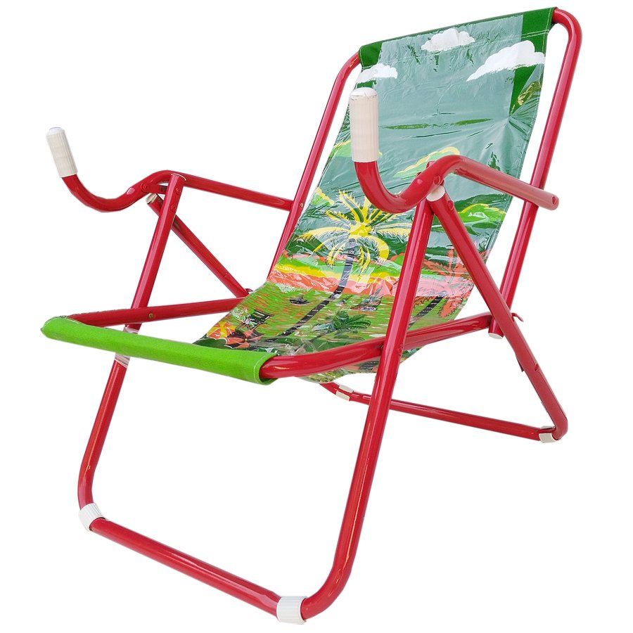 Inter Steel เก้าอี้ชายหาด รุ่น Seaview chair โครงเหล็กสีแดง*